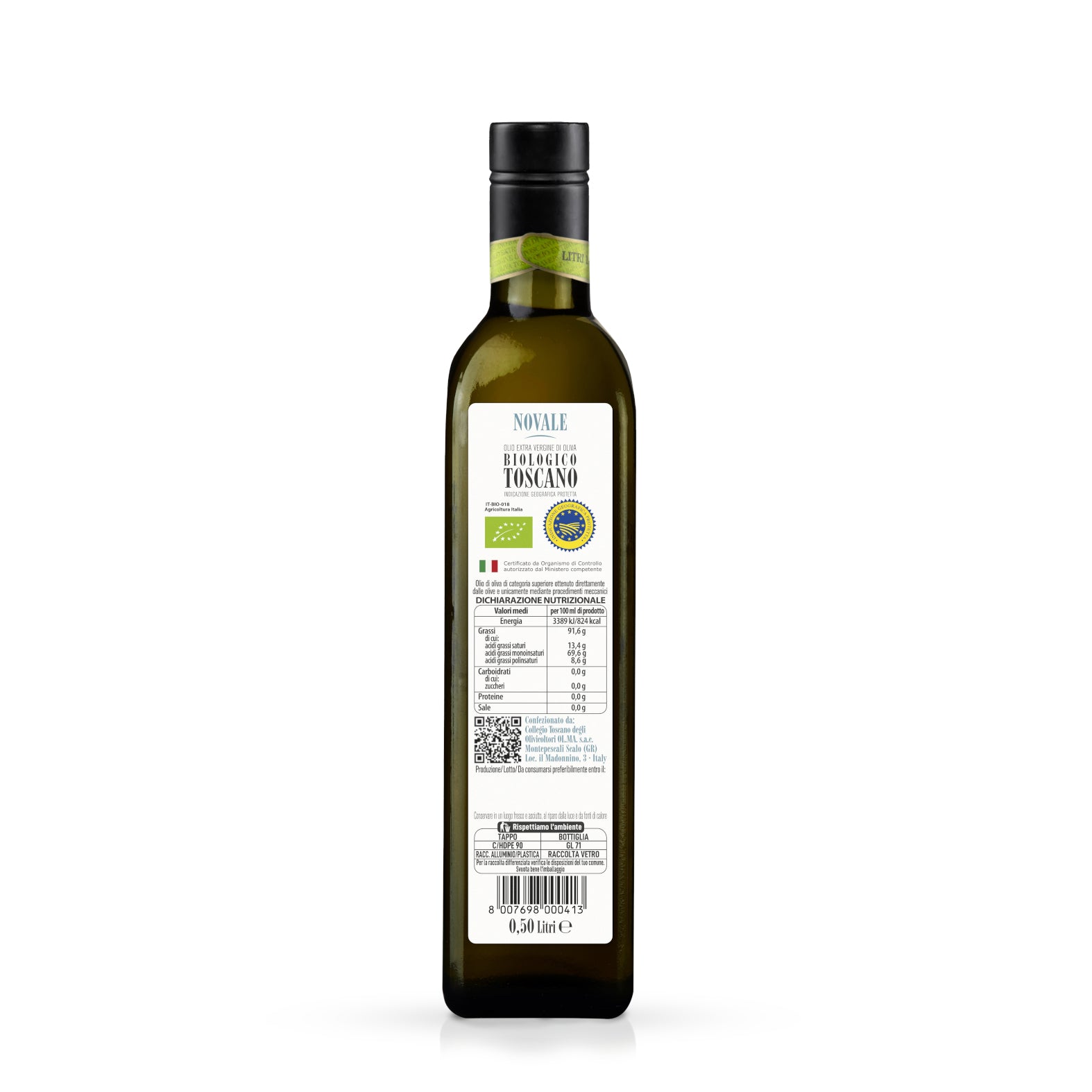 BOX - 6 Bottiglie x 0,50 Litri - Extravergine di Oliva, Toscano IGP e Biologico